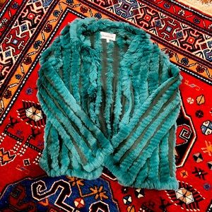 Heartloom Rosa Fur Jacket Green XS